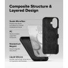 iPhone 16 Tok - Ringke Silicone Magnetic - Fekete