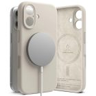 iPhone 16 Tok - Ringke Silicone Magnetic - Bézs