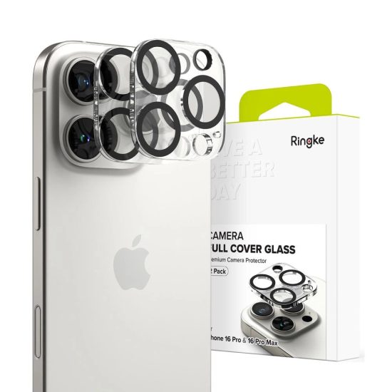 iPhone 16 Pro / 16 Pro Max Kameravédő - Ringke Full Cover Glass x 2 db