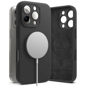 iPhone 16 Pro Max Tok - Ringke Silicone Magnetic - Fekete