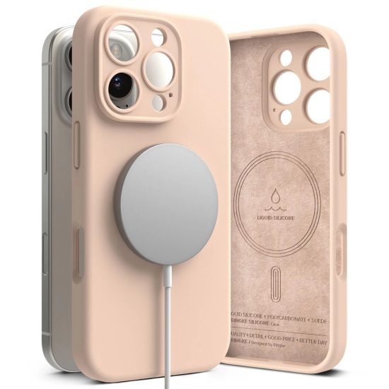 iPhone 16 Pro Max Tok - Ringke Silicone Magnetic - Pink