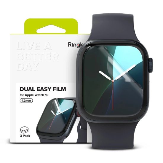 Apple Watch 10 (42mm) Kijelzővédő Fólia - Ringke Dual Easy x 3 db