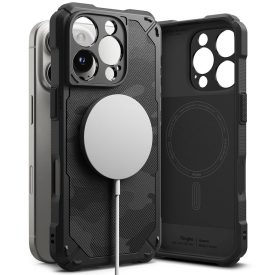   iPhone 16 Pro Max Tok - Ringke Rugged Gear Magnetic - Fekete Camo