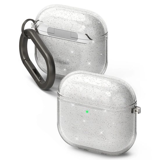 AirPods 4 Tok - Ringke Air - Átlátszó-Csillámos