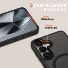 Samsung Galaxy S25 Tok - Tech-Protect MagMat MagSafe - Átlátszó-Fekete