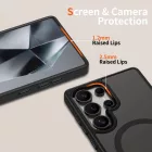 Samsung Galaxy S25 Ultra Tok - Tech-Protect MagMat MagSafe - Átlátszó-Fekete
