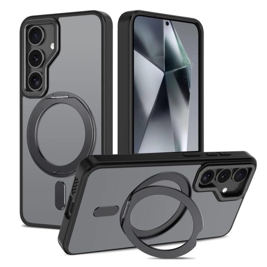 Samsung Galaxy S25 Tok - Tech-Protect MagRing MagSafe - Matt-Fekete