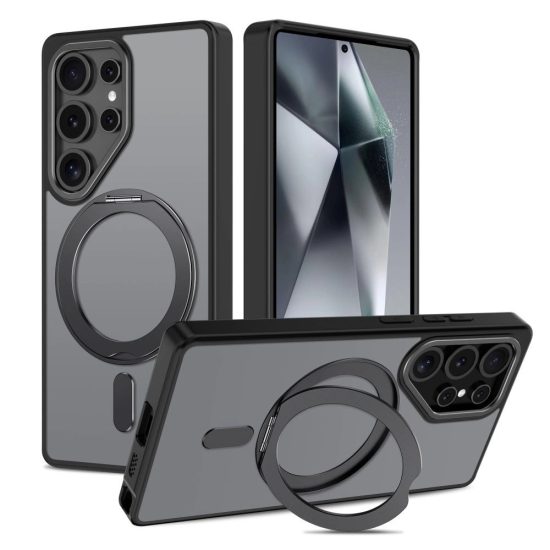Samsung Galaxy S25 Ultra Tok - Tech-Protect MagRing MagSafe - Matt-Fekete
