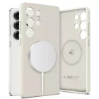 Samsung Galaxy S25 Ultra Tok - Tech-Protect Liquid Silicone MagSafe - Bézs