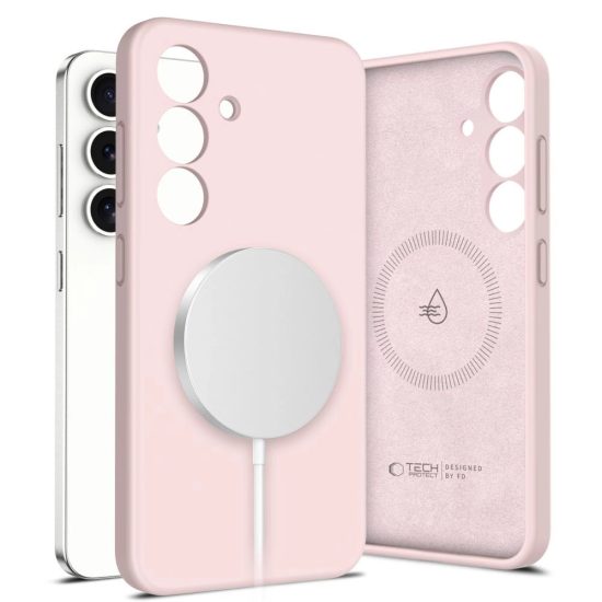 Samsung Galaxy S25 Tok - Tech-Protect Liquid Silicone MagSafe - Pink
