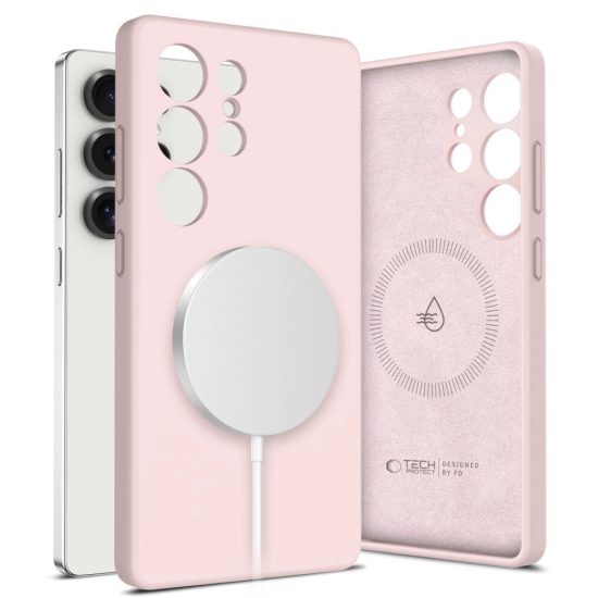 Samsung Galaxy S25 Ultra Tok - Tech-Protect Liquid Silicone MagSafe - Pink