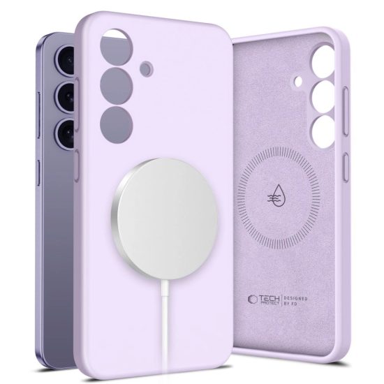 Samsung Galaxy S25 Tok - Tech-Protect Liquid Silicone MagSafe - Lila
