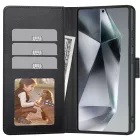 Samsung Galaxy S25+ Plus Tok - Tech-Protect Wallet - Fekete