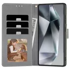 Samsung Galaxy S25 Ultra Tok - Tech-Protect Wallet - Virágos