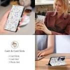 Samsung Galaxy S25 Ultra Tok - Tech-Protect Wallet - Virágos