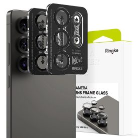   Samsung Galaxy S25 Ultra Lencsevédő - Ringke Camera Lens Frame Glass x 2 db - Fekete