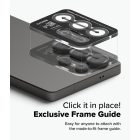 Samsung Galaxy S25 Ultra Lencsevédő - Ringke Camera Lens Frame Glass x 2 db - Fekete