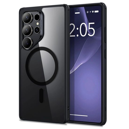 Samsung Galaxy S25 Ultra Tok - ESR Classic Hybrid Halolock - Átlátszó-Fekete