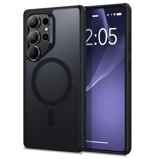 Samsung Galaxy S25 Ultra Tok - ESR Classic Hybrid Halolock - Áttetsző-Fekete