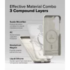 Samsung Galaxy S25+ Plus Tok - Ringke Silicone Magnetic - Bézs