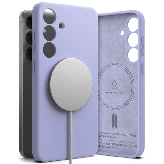 Samsung Galaxy S25 Tok - Ringke Silicone Magnetic - Lila