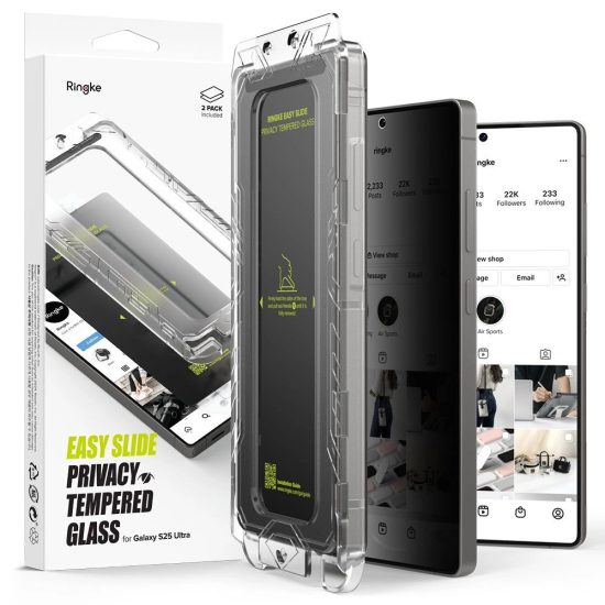 Samsung Galaxy S25 Ultra Kijelzővédő Üvegfólia - Ringke Easy Slide Privacy x 2 db