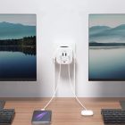 Tech-Protect PCL3x4 Hálózati Elosztó - 3x AC + 2x USB-A + 2x USB-C - Fehér