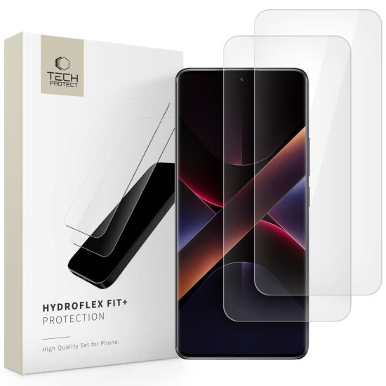 Xiaomi Redmi Note 14 Pro 5G / 14 Pro+ 5G / Poco X7 5G Kijelzővédő Fólia - Tech-Protect Hydroflex Fit+ x 2 db
