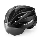 Rockbros Kerékpáros Sisak Levehető UV Szemüveggel, Unisex - Fekete