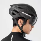 Rockbros Kerékpáros Sisak Levehető UV Szemüveggel, Unisex - Fekete