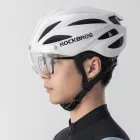 Rockbros Kerékpáros Sisak Levehető UV Szemüveggel, Unisex - Fehér