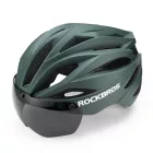 Rockbros Kerékpáros Sisak Levehető UV Szemüveggel, Unisex - Zöld