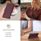 Samsung Galaxy S25 Tok - Tech-Protect Wallet - Burgundi
