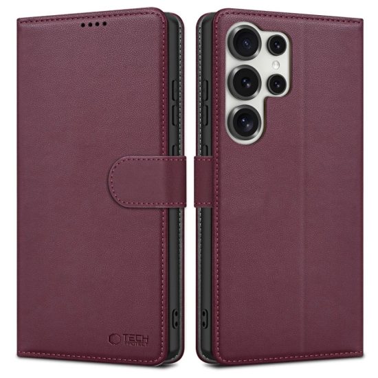 Samsung Galaxy S25 Ultra Tok - Tech-Protect Wallet - Burgundi