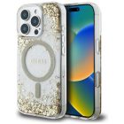 iPhone 16 Pro Max Tok - Guess HC Resin Bottom Glitter MagSafe - Arany