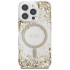 iPhone 16 Pro Max Tok - Guess HC Resin Bottom Glitter MagSafe - Arany