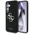Samsung Galaxy S25 Tok - Guess Silicone Big 4G Logo Bottom Script - Fekete