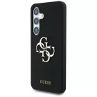 Samsung Galaxy S25 Tok - Guess Silicone Big 4G Logo Bottom Script - Fekete