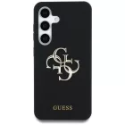 Samsung Galaxy S25 Tok - Guess Silicone Big 4G Logo Bottom Script - Fekete