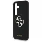 Samsung Galaxy S25 Tok - Guess Silicone Big 4G Logo Bottom Script - Fekete