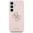 Samsung Galaxy S25 Tok - Guess Silicone Big 4G Logo Bottom Script - Pink