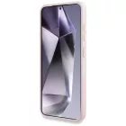 Samsung Galaxy S25 Tok - Guess Silicone Big 4G Logo Bottom Script - Pink