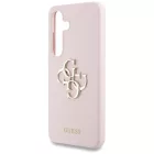 Samsung Galaxy S25 Tok - Guess Silicone Big 4G Logo Bottom Script - Pink