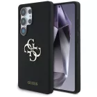 Samsung Galaxy S25 Ultra Tok - Guess Silicone Big 4G Logo Bottom Script - Fekete
