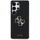 Samsung Galaxy S25 Ultra Tok - Guess Silicone Big 4G Logo Bottom Script - Fekete