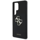 Samsung Galaxy S25 Ultra Tok - Guess Silicone Big 4G Logo Bottom Script - Fekete