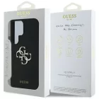 Samsung Galaxy S25 Ultra Tok - Guess Silicone Big 4G Logo Bottom Script - Fekete