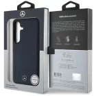 Samsung Galaxy S25 Tok - Mercedes Leather Debossed Lines MagSafe - Kék