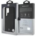 Samsung Galaxy S25 Ultra Tok - Mercedes Leather Debossed Lines MagSafe - Fekete