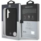 Samsung Galaxy S25+ Plus Tok - Mercedes Leather Debossed Lines MagSafe - Fekete